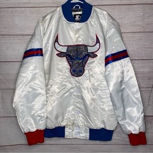 Starter black label Air Jordan Chicago Bulls RETRO 3 CEMENT TRUE BLUE Men’s Coat